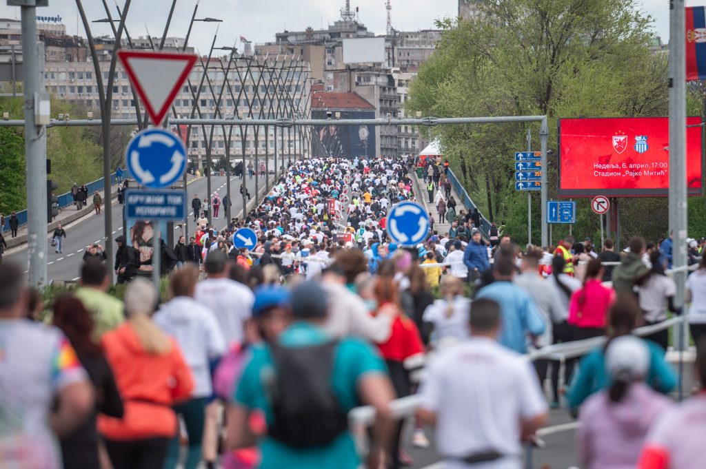 Uspon kod Brankovog mosta - preuzeto sa https://bgdmarathon.org/