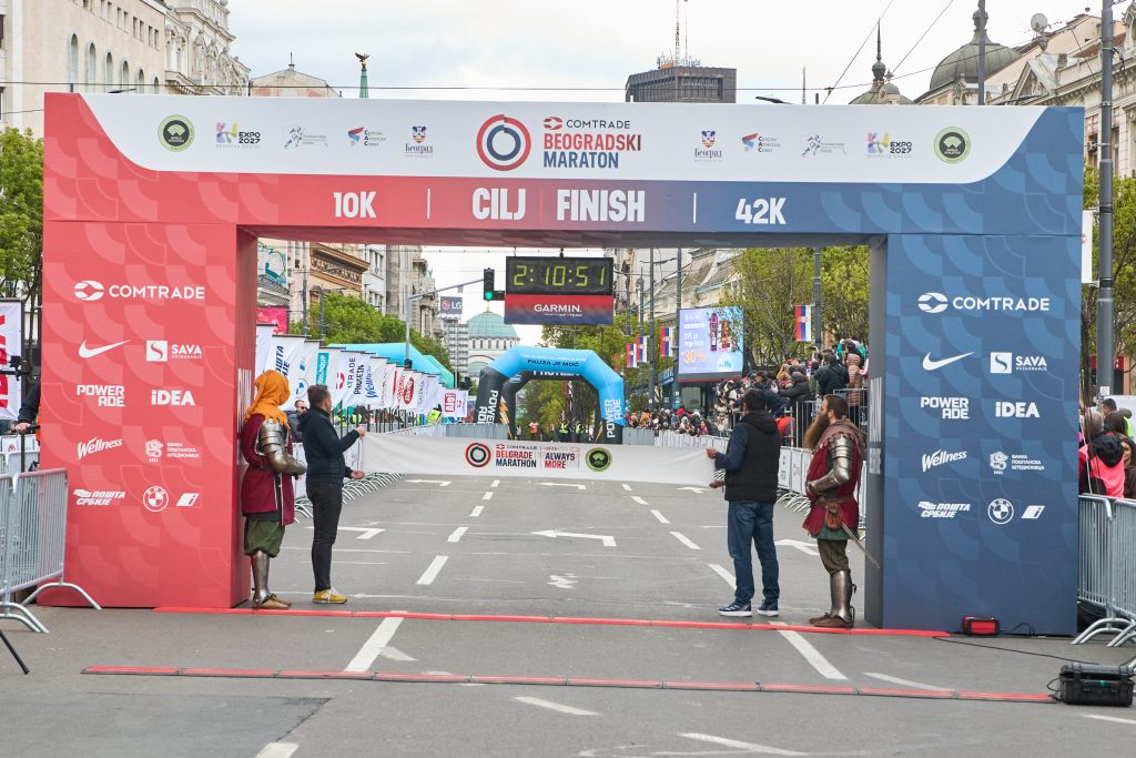 Cilj - Beogradski maraton - preuzeto sa https://bgdmarathon.org/